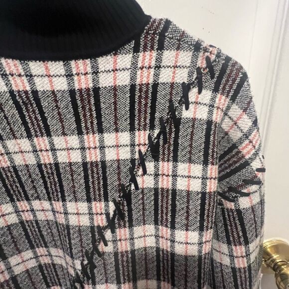 3.1 Phillip lim women's Wool Plaid Jacquard Oversized Sweater size medium - Picture 8 of 13